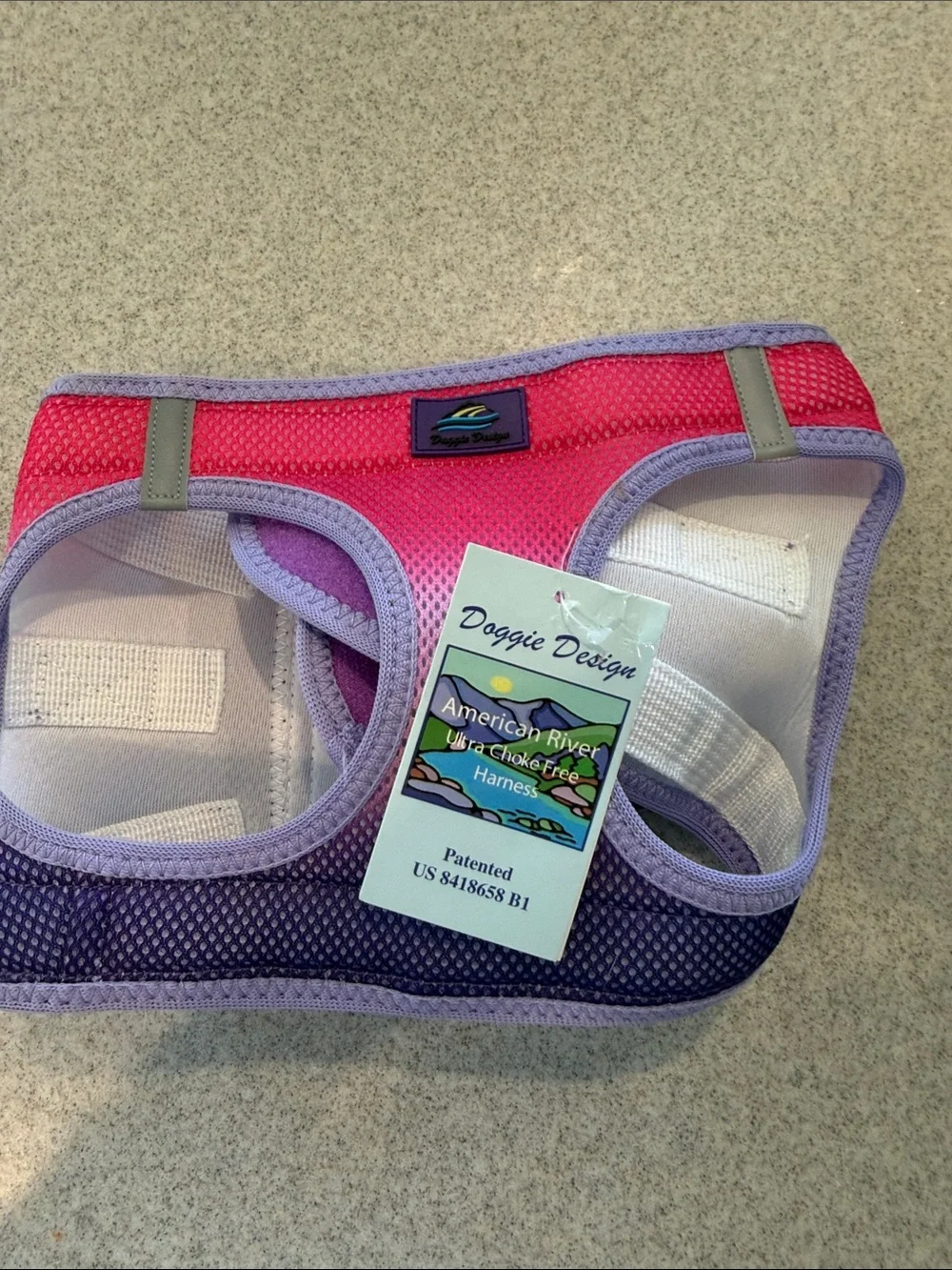 Purple & Pink Gradient No-Pull Dog Harness - Comfortable Padded Vest